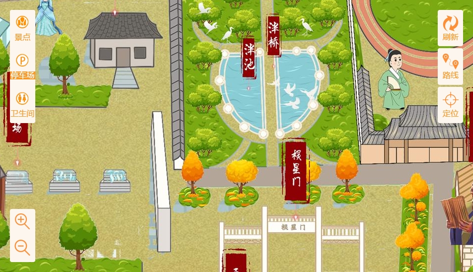 积玉口镇手绘地图景区语音讲解导览系统：智慧景区建设的基石